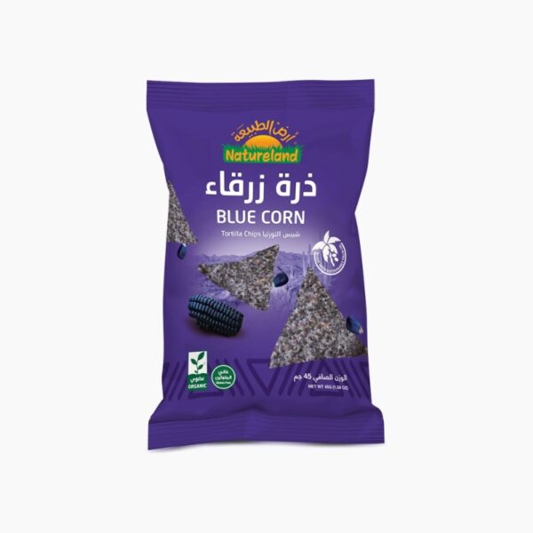 Natureland Tortilla Chips - Blue Corn 45g - Image 1