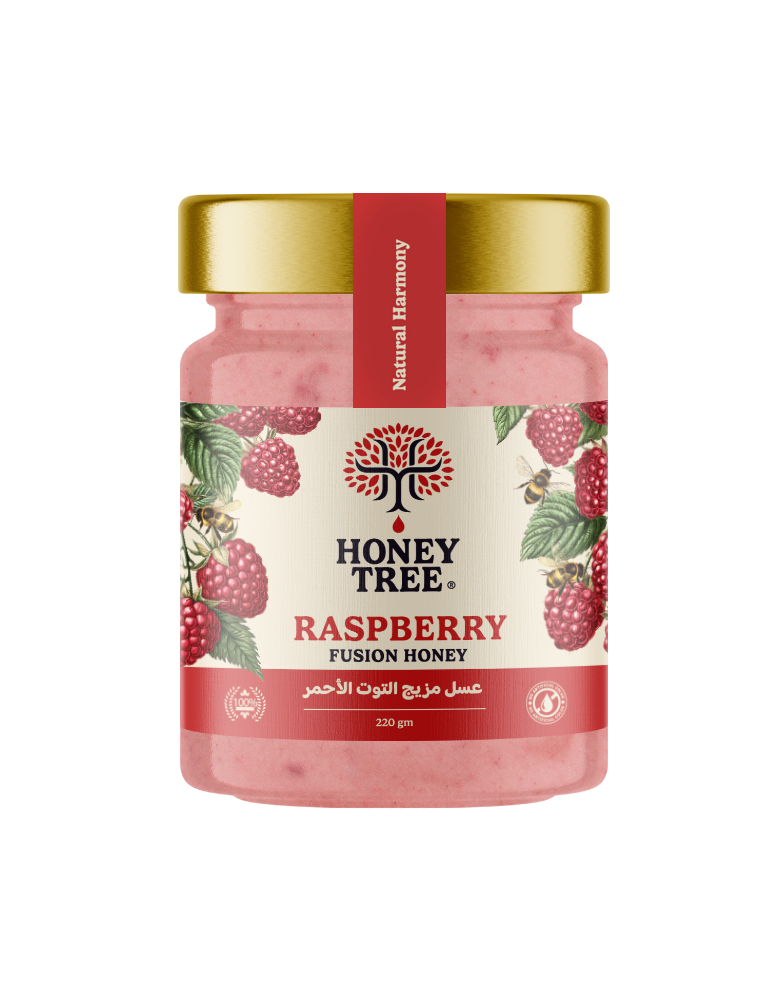 HoneyTree-Raspberry-Fusion-Honey Raspberries Honey Fusion - 220 Gram - Image 1