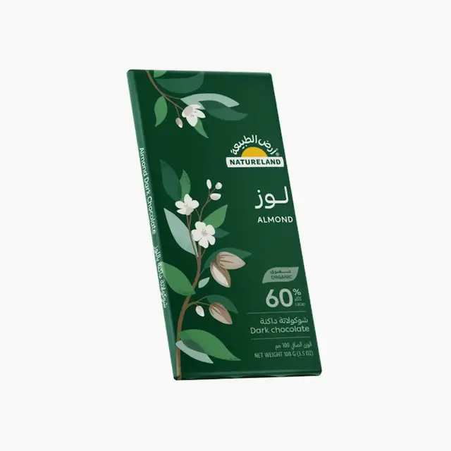 4dbf40a1-1b14-4a09-b813-bbbf556681ef_ADq1K9zLr أرض الطبيعة - شوكولاتة بالحليب و اللوز 100 جرام - الصورة 1