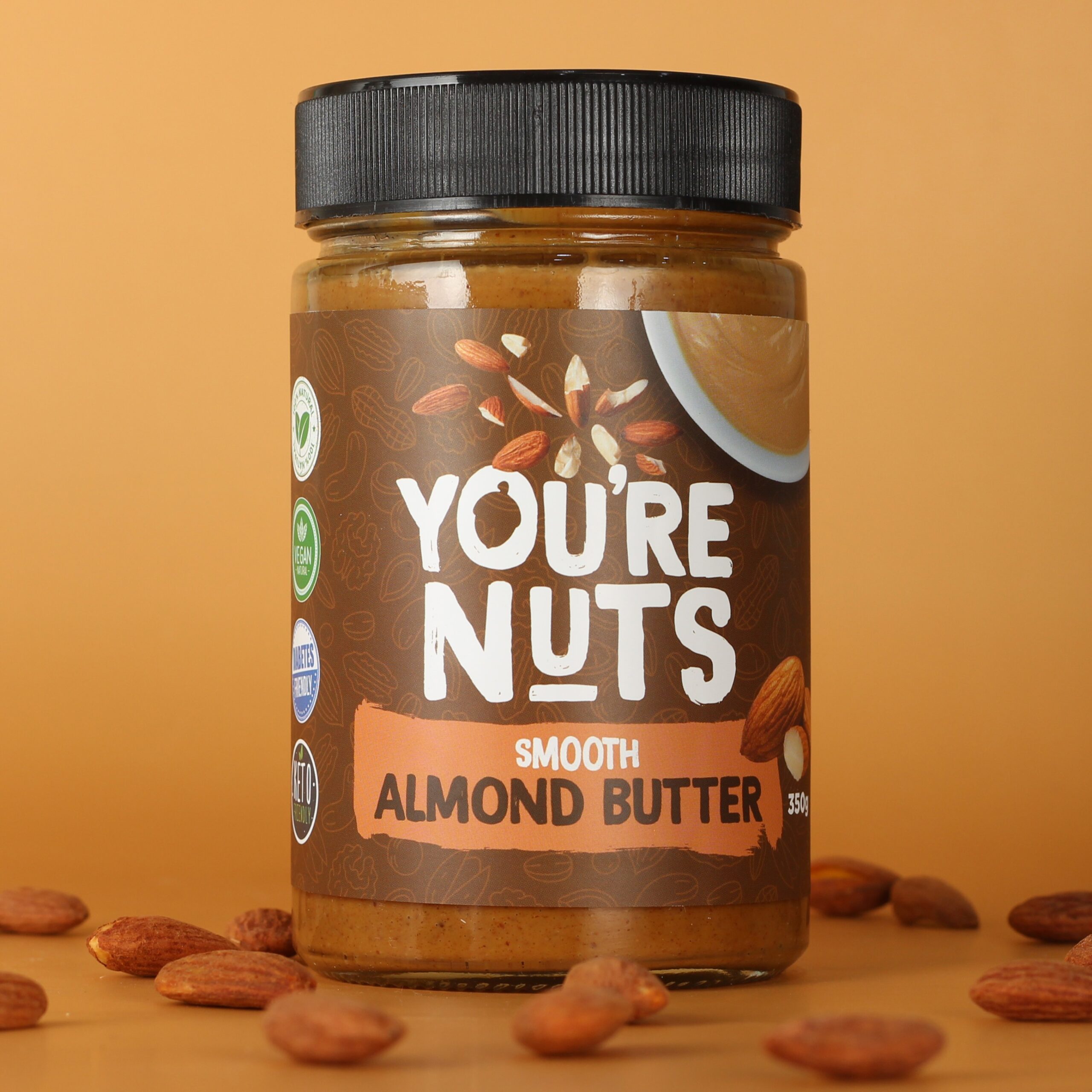 Almon You're Nuts Smooth Almond Butter 350g - Image 1