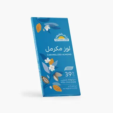 Natureland Milk Chocolate - Caramelized Almond 85g Natureland Milk Chocolate - Caramelized Almond 85g - Image 1