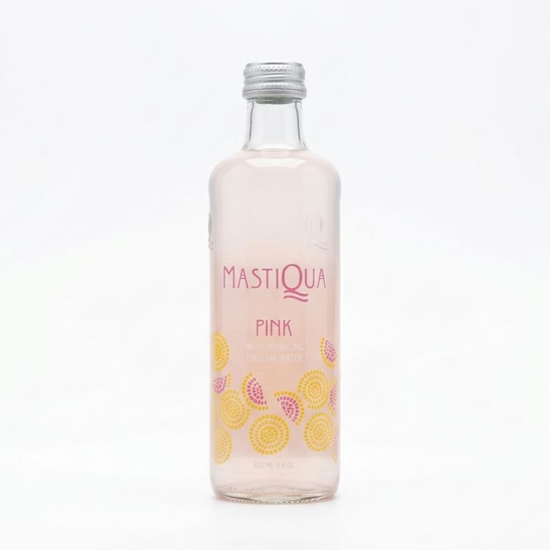 Mastiqua Pink 300 ml ماستيكا - ماء المستكة الفوار الوردي 330 مل - الصورة 1